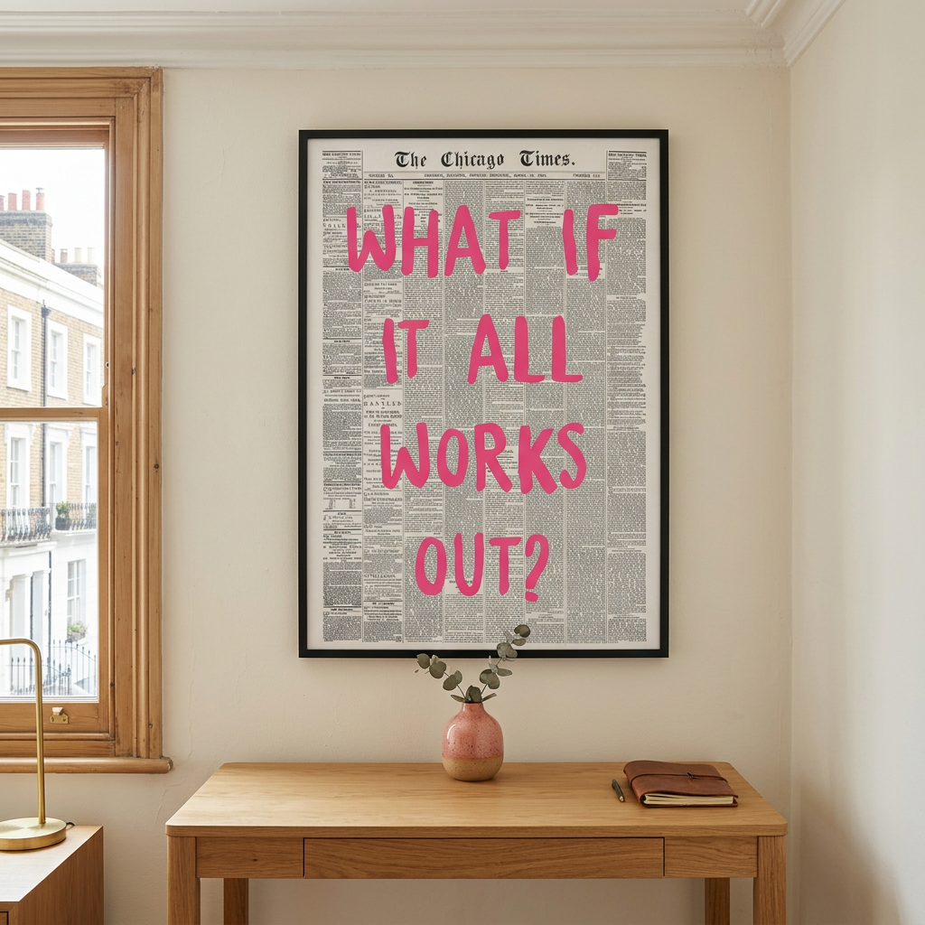 ‘What If It All Works Out?’ Newspaper Print